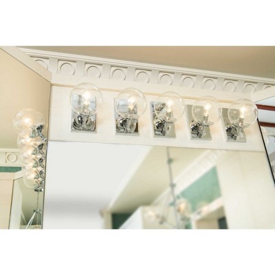 Polished Chrome Wall Sconce with Clear Glass Shade