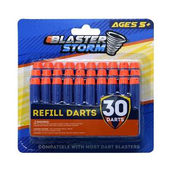 Blaster Storm 30 Foam Darts - Blue with Orange Tips 2.75"