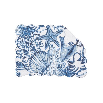 C&F Home Blue Coast Shells Placemat Set of 6