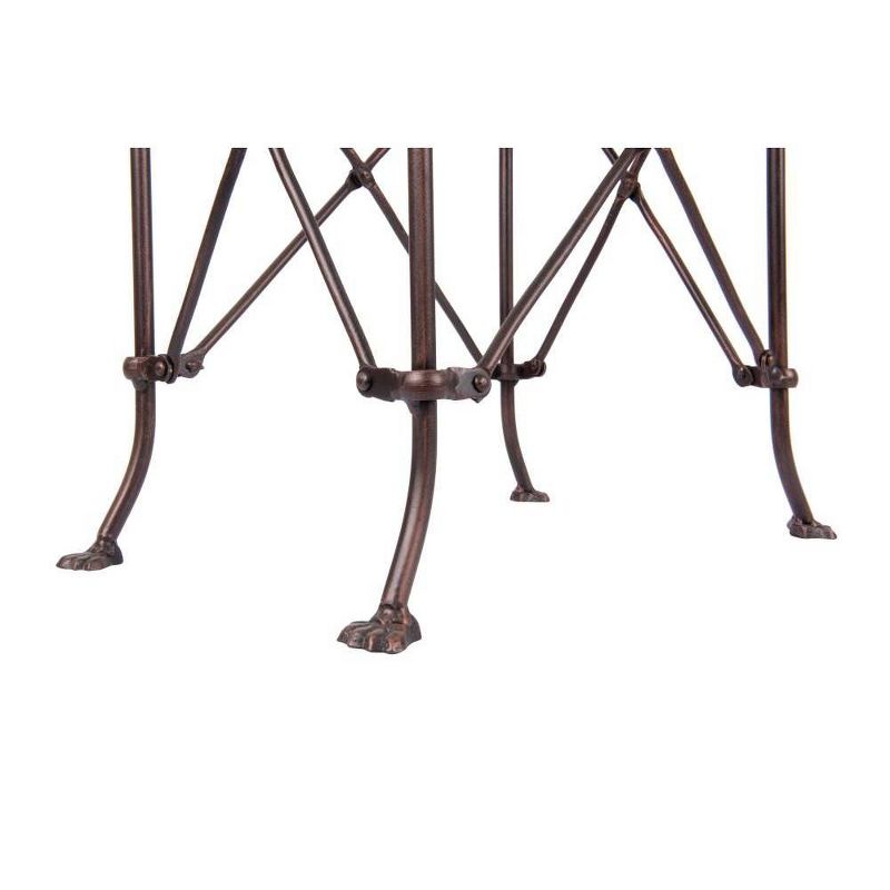 Metal Table with Bronze Finish Brown - Storied Home, 6 of 11