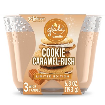 Glade Cookie Caramel Rush Candle - 6.8oz