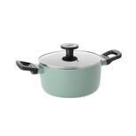 BergHOFF Sage and Slate Non-stick Aluminum Stockpot With Glass Lid