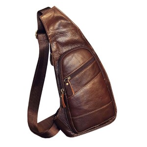 Narwey Leather Sling Bag Crossbody Backpack for Men Women  display picture 3