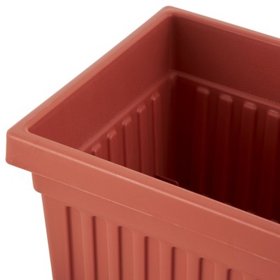 Classic Fluted 30" Venetian Planter in Natural Clay for Outdoor Spaces