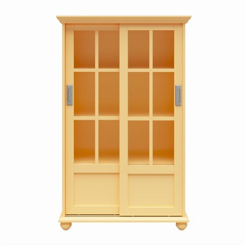 Bookcase with glass sales doors target