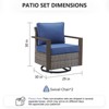 Gymojoy 4 Pieces Outdoor Swivel Chairs Glider Chair High Back Chair Set - 2 of 4