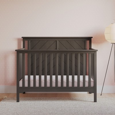 Child Craft Hampton Flat Top 4-in-1 Convertible Crib, Converts to Day Bed, Toddler Bed and Full Size Bed, 3 Mattress Positions, Baby Safe Finish