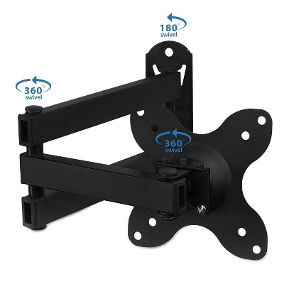Black Full Motion TV Wall Mount for 19-27 Inch Screens
