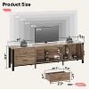 Bestier 80 Inch LED Gaming TV Stand with Glass Shelves - 2 of 4
