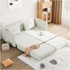 66 Inch Pull Out Sofa Bed Queen Size, 3-in-1 Convertible Sleeper Couch with Thicked Cushions - 2 of 4