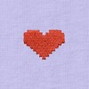 Dalix Pixel Heart Embroidered Lightweight Relaxed Jersey Tee Summer Cute Love Womens - 2 of 4