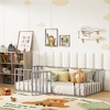 Montessori Bed Metal Floor Platform Frame with Safety Guardrails Fence Easy Assembly for Bedroom - 3 of 4