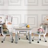 Coucheta 23" Modern Kids Table & Chair Collection - Height Adjustable with Non-Slip Legs & Organizer Graffiti Desktop, 5 Colors - 3 of 4