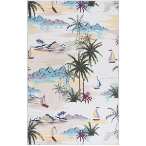 Malibu MBU829 Power Loomed Machine Washable Skid-Resistant Indoor Rugs - Safavieh - 1 of 4