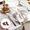 Unique Bargains Napkin Rings Garland PP Red Green 1 Pc - 2 of 3