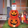 Collections Etc 6-Foot Animated Ghost in Jack-O'-Lanterns Halloween Outdoor Inflatable 33 X 33 X 71 Orange - 2 of 3