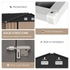 8x8 FT Outdoor Metal Storage Shed, Steel Utility Shed Storage, Metal Shed Outdoor Storage with Lockable Door Design with Sloped Roof - 3 of 4