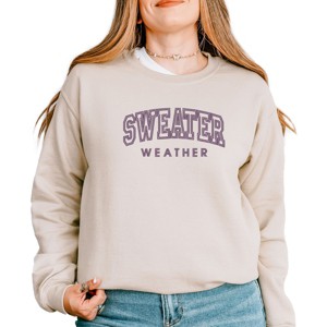 Simply Sage Market Embroidered Sweater Weather Sweatshirt - 1 of 4