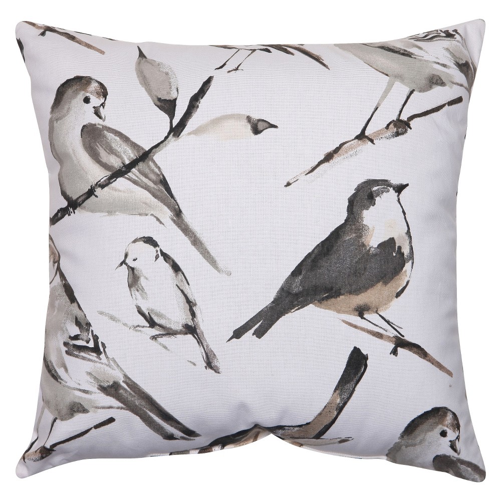 UPC 751379512358 product image for Charcoal Bird Throw Pillow 18