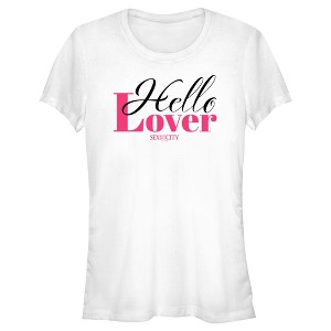 Junior's Women Sex and the City Carrie Hello Lover Cursive T-Shirt - 1 of 4
