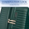 TOBILI 3 pcs/set in PP Spinner Wheel Luggage,Carry on Suitcase,Matching Color,Combination Lock,20"/24"/28" - 4 of 4