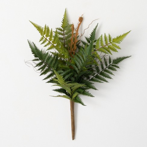 Sullivans Artificial Plump & Full Fern Stem 20.5H Green