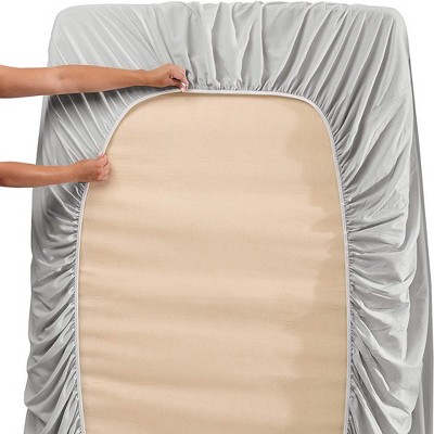 King Light Gray Microfiber Deep Pocket Sheet Set