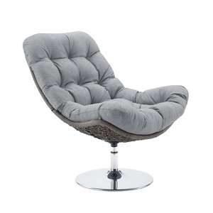 Modway Brighton Wicker Rattan Outdoor Patio Swivel Lounge Chair - 1 of 4