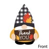 Big Dot of Happiness Fall Gnomes - Shaped Thank You Cards - Autumn Harvest Party Thank You Note Cards with Envelopes - Set of 12 - 3 of 4