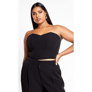 Women's Plus Size Alexis Corset - black | CITY CHIC - 1 of 4