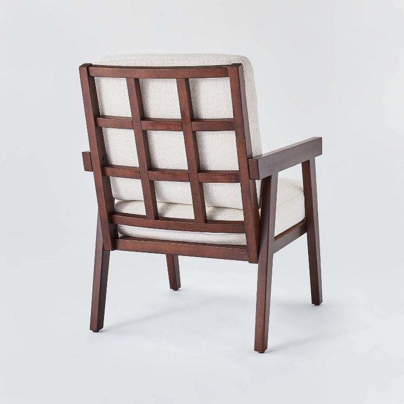 Grantsville Wood Frame Accent Chair with Grid Back - Threshold™ designed with Studio McGee, 4 of 14