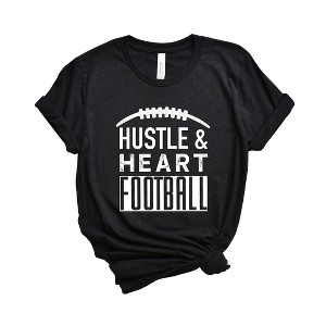 Simply Sage Market Women's Hustle and Heart Football Short Sleeve Graphic Tee - 1 of 4
