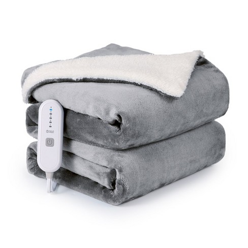 Trinity Electric Blanket Twin 62x84, Heated Throw Blanket, Tufted  Jacquard Heating Blankets, 6 Heating Levels and 20 Time Models, Grey