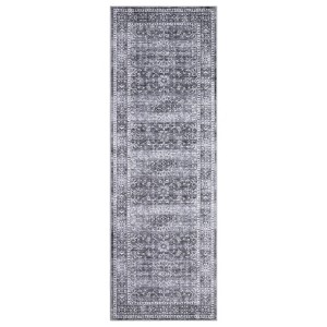 Washable Vintage Floral Living Room Rugs, Distressed Print Non Slip Bedroom Carpet, Retro Accent Dining Room Kitchen Rugs - 1 of 4