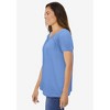 Woman Within Plus Size Perfect Short-Sleeve Shirred U-Neck Tunic - 4 of 4