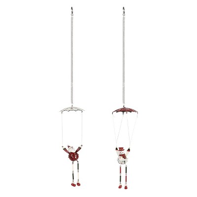 DEMDACO Bouncing Umbrella Character Ornaments - 2 Assorted Red