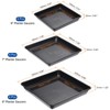 Unique Bargains Indoor Outdoor Plastic Square Flower Drip Tray Plant Pot Saucers 12 in1 Set - 2 of 4
