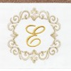 Linum Home Textiles 100% Turkish Cotton MONICA Gold Thread 2PC Embellished Hand Towel Set - 3 of 3