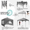 Ainfox 12ftx12ft Pop Up Canopy Tent with 4 Sidewalls One Push Tent Canopy with Wheeled Carry Bag, 8 Stakes and 4 Ropes - 3 of 4