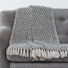 Americanflat Omala Throw Blanket in Black and Cream Mini Diamond - 100% Cotton with Fringe - 50" x 60" - 4 of 4