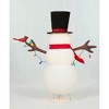 Everstar 48in  Pop Up Fluffy Snowman With String Lights Sculpture, White - 4 of 4