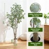 180cm Artificial Eucalyptus Tree in Pot - Realistic Fake Eucalyptus Plant for Indoor & Outdoor, Large Faux Tree for Home, Office, Garden Decoration - 2 of 4