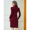 BLUEMING Womens Turtleneck Sweater Dress Slim Fit Long Sleeve Bodycon Ribbed Knit Midi Sweater Dress - 2 of 4