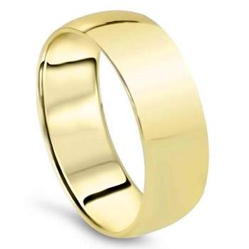 Pompeii3 14K Yellow Gold 7mm Comfort Fit Wedding Band Ring Mens