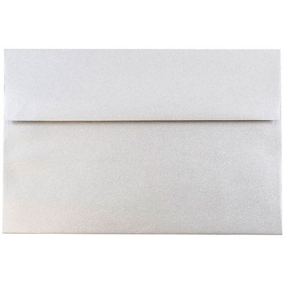 JAM Paper A8 Metallic Invitation Envelopes 5.5 x 8.125 Stardream Silver V018294