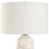 Uttermost Anneli White Swirl Table Lamp – Sculpted Ceramic Base with Crystal Accent and Linen Shade, 31” High - 4 of 4