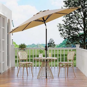 10FT Heavy Duty Patio Umbrella, 8-Rib Steel Frame with Easy Crank & Tilt, Waterproof Sunshade for Outdoor Table & Poolside - 1 of 4