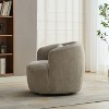 CAVINAS 34.25 "Wide Upholstered Swivel Accent Chair, 360-Degree Swivel Barrel with Pillow and Round Metal Base, for Living Room, Bedroom, Office - 2 of 4