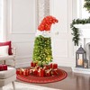 LuxenHome 5Ft Pre-Lit Artificial Tree with Santa Hat Treetop Multicolored - 2 of 4