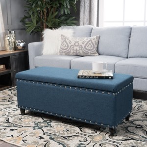Vynxaria Stylish Storage Ottoman - Versatile & Chic Home Essential - 1 of 4